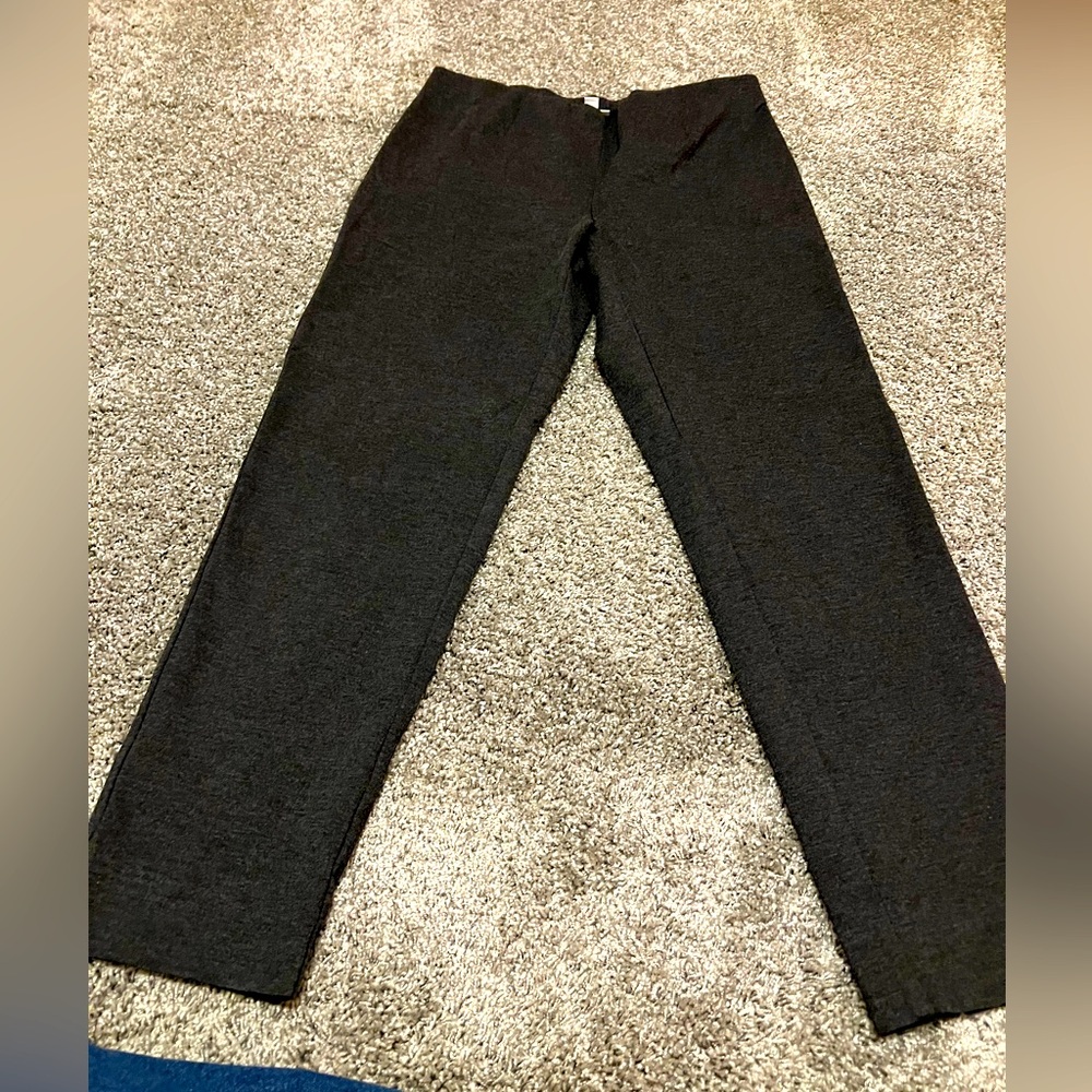 J Jill; Ponte slim leg plants; gray) size M
